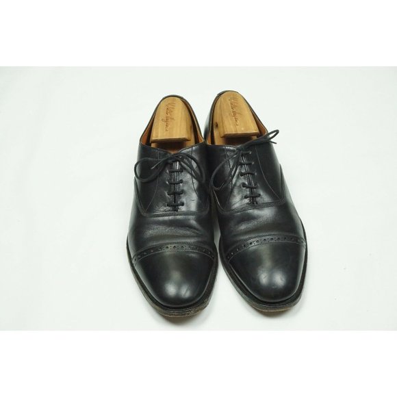 Loake Bros. British Isles Collection Black Cap Toe Mens Dress Shoes Sz 9.5 - Picture 2 of 10